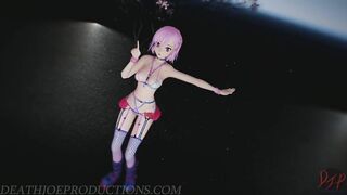 MMD SFW Pink Misaka - Donut Hole 1085