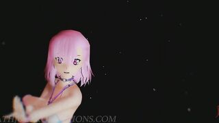 MMD SFW Pink Misaka - Donut Hole 1085