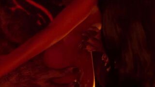 3D Demonic Minotaur Cumshots on Tribal Womans Face