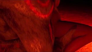3D Demonic Minotaur Cumshots on Tribal Womans Face