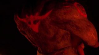 3D Demonic Minotaur Cumshots on Tribal Womans Face
