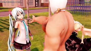 Hatsune Miku hypnotized Rin into an obedient slut