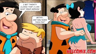 Swapping wives at the dinner - The Flintstoons Tittle 01
