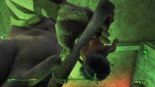 Huge Monster Giant with Big Cock makes Fetish for Girls | Fallout 4