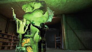 Huge Monster Giant with Big Cock makes Fetish for Girls | Fallout 4