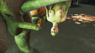 Huge Monster Giant with Big Cock makes Fetish for Girls | Fallout 4
