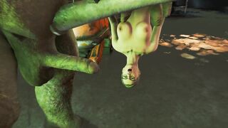 Huge Monster Giant with Big Cock makes Fetish for Girls | Fallout 4