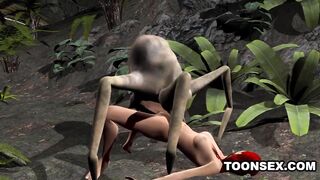 3D Redhead Getting Fucked by an Alien Spider