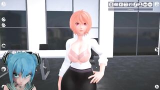 Stepsister Works in the Office [office Sharing Game] Touched her Tits P1