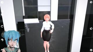 Stepsister Works in the Office [office Sharing Game] Touched her Tits P1