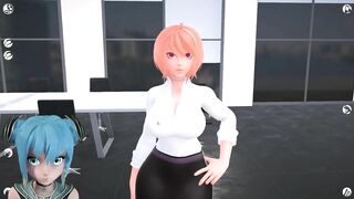Stepsister Works in the Office [office Sharing Game] Touched her Tits P1