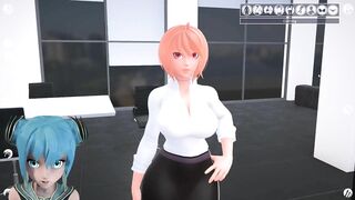Stepsister Works in the Office [office Sharing Game] Touched her Tits P1