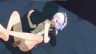 3D HENTAI the Maid came at Night for your Sperm