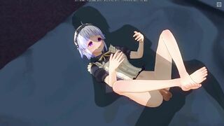 3D HENTAI the Maid came at Night for your Sperm