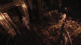 Resident Evil 8 - Nude Lady Dimitrescu & Daughters Resident Evil Village: Kratos Cosplay