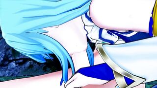 Aqua Konasuba BLOWJOB and DOGGY in Cave (3d Hentai)