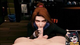 FINAL FANTASY Jessie BLOWJOB Cum Swallow Finishes Handjob Cartoon Blowjobs 3D POV Oralsex Cumshot HD