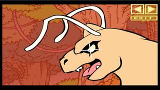 Cute Dragon Hard and Actively Fucks the Princess in the Forest | Video Game Sex