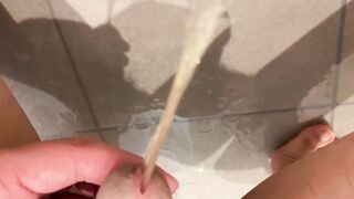 Massive Urination of a Muscular Man