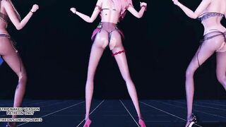 [MMD] Kara - Step Ahri Kaisa Seraphine Sexy Hot Kpop Dance League of Legends KDA
