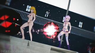 MMD R18 Nude Pink Misaka and Aylin - Elect 1097