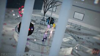 MMD R18 Nude Pink Misaka and Aylin - Elect 1097