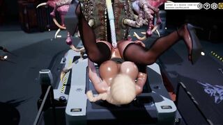 Real 3D: Hot AHEGAO OL Fucked by A.L.I.E.N-DILDO & has Unforgettable PENETRATION in ALL Holes!