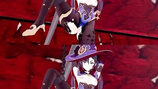 [VR 360 4K] Mona Genshin Hanging up the Leg