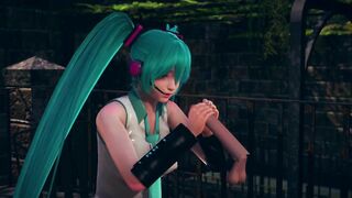 Miku makes a Fan Pleasing before a Concert