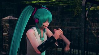Miku makes a Fan Pleasing before a Concert