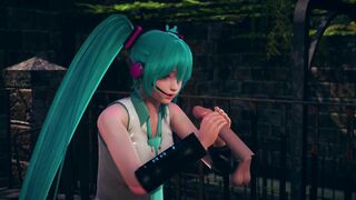 Miku makes a Fan Pleasing before a Concert