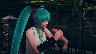 Miku makes a Fan Pleasing before a Concert