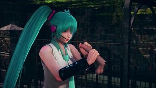 Miku makes a Fan Pleasing before a Concert