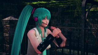Miku makes a Fan Pleasing before a Concert