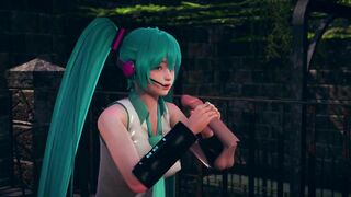 Miku makes a Fan Pleasing before a Concert