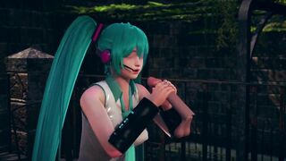 Miku makes a Fan Pleasing before a Concert