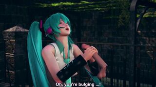 Miku makes a Fan Pleasing before a Concert