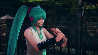 Miku makes a Fan Pleasing before a Concert