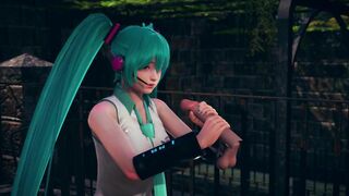 Miku makes a Fan Pleasing before a Concert