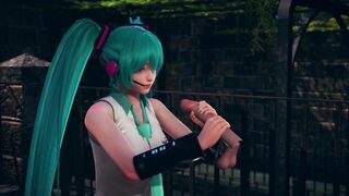 Miku makes a Fan Pleasing before a Concert