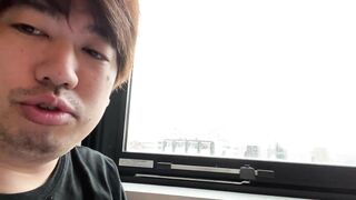 A Man Describing the View from his Hotel in Nippori.