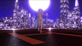 【r-18 MMD】Hatsune Miku Cat Suit Strip Dance