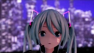 【r-18 MMD】Hatsune Miku Cat Suit Strip Dance