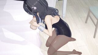 Mai Bunny Girl Senpai BLOWJOB (3D HENTAI)