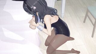 Mai Bunny Girl Senpai BLOWJOB (3D HENTAI)