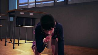 DVA Schoolgirl Takes Facial