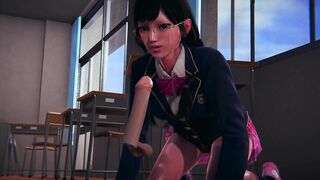 DVA Schoolgirl Takes Facial