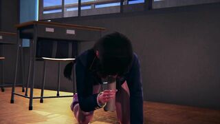 DVA Schoolgirl Takes Facial