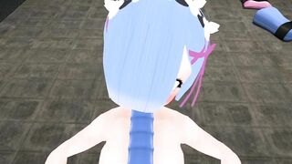 3D Hentai Anime Rem Rezero Deepthroat