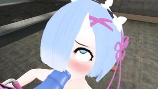3D Hentai Anime Rem Rezero Deepthroat